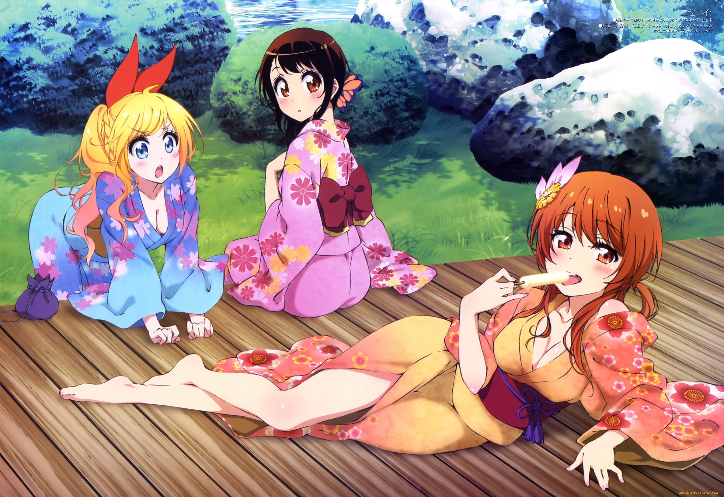 , nisekoi, kirisaki, chitoge, onodera, kosaki, tachibana, marika, , yano, akane